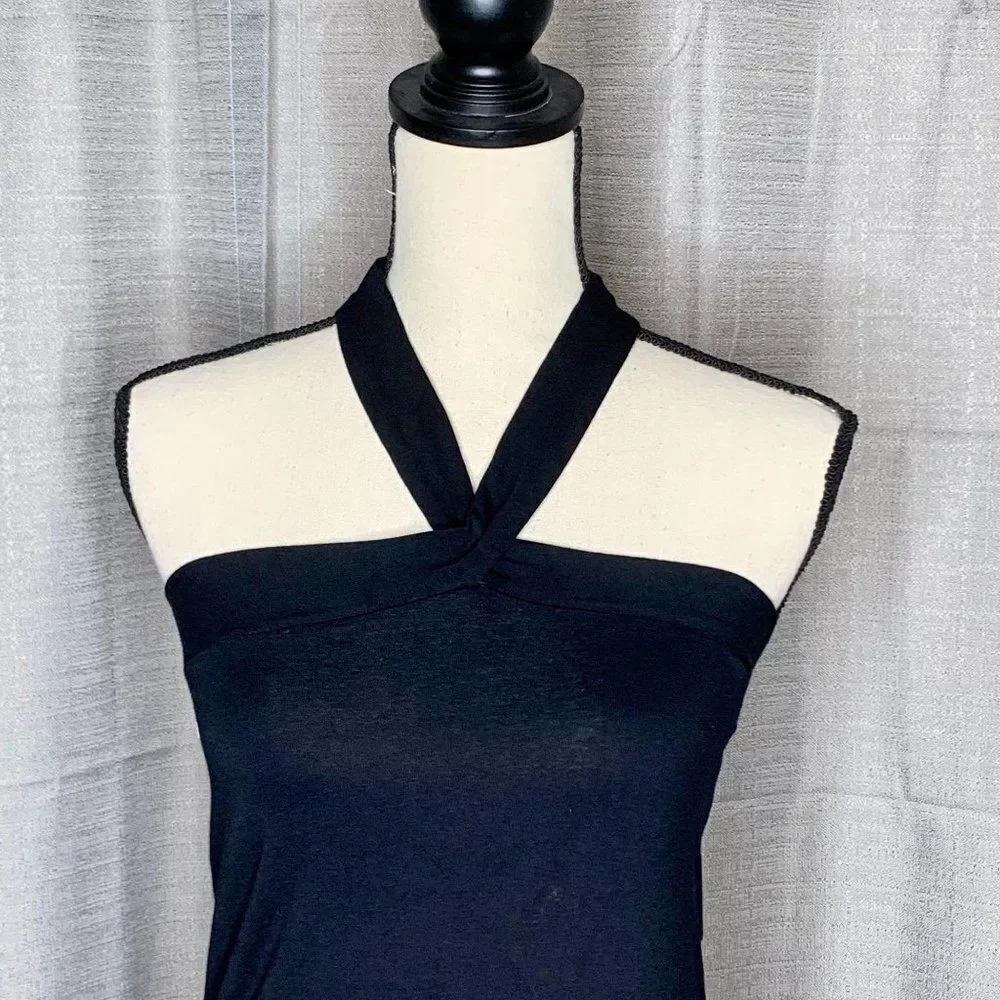 Milkyway USA Black Halter Sleeveless Tank Top L - Picture 3 of 8